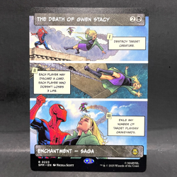 2025 MTG MARVEL'S SPIDER-MAN BORDERLESS THE DEATH OF GWEN STACY 0223 (RARE) - Image 1