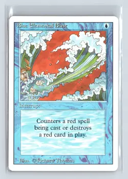 BLUE ELEMENTAL BLAST - MTG Magic the Gathering Card - Revised - Common - Image 1