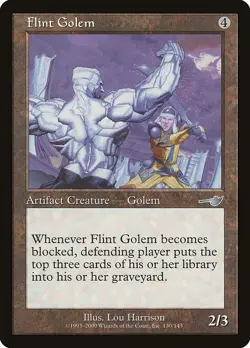 MTG Nemesis --- FLINT GOLEM --- Uncommon! NM! Magic the Gathering! - Image 3