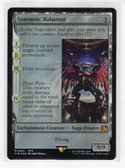 MTG Final Fantasy Foil Mythic #0001 Summon Bahamut - Image 1