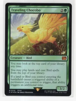 MTG Final Fantasy Foil Mythic #0210 Traveling Chocobo - Image 1