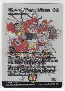 MTG Final Fantasy Through The Ages Foil Rare #0013 Gilgamesh Weapon Collector - Image 1