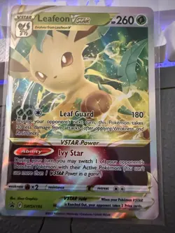 Pokemon TCG Leafeon VSTAR Sword & Shield SWSH195 Black Star Promo - Image 1