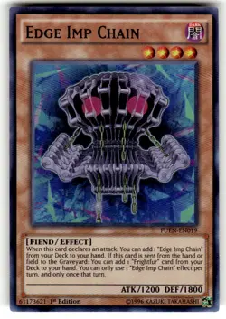 Edge Imp Chain FUEN-EN019 Fusion Enforcers 1st Edition Super Rare NM Yugioh! - Image 1