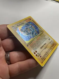 Base Set 1st Edition Machamp Holo Pokemon TCG Card ( Heavy Play ) 8/102 - Image 5