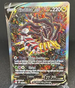 Giratina v Alternate Full Art Holo Card 186/196 Swsh11: Lost Origin Mint Raw - Image 1
