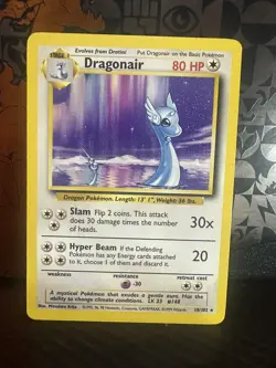 Dragonair Pokemon Card, Base Set Unlimited 18/102 - Image 1