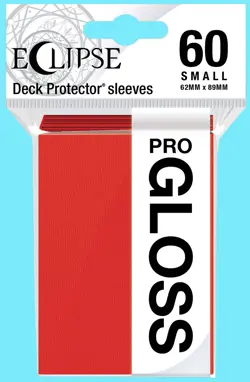60 Ultra PRO Small Eclipse Gloss Apple Red Deck Protector Card Sleeves - Image 1