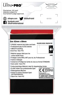 60 Ultra PRO Small Eclipse Gloss Apple Red Deck Protector Card Sleeves - Image 3