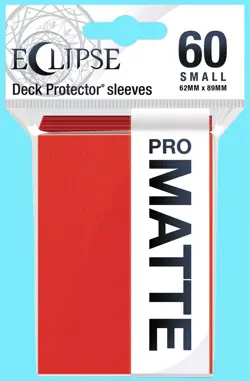 60 ULTRA PRO ECLIPSE MATTE APPLE RED SMALL DECK PROTECTOR Card Sleeves - Image 1