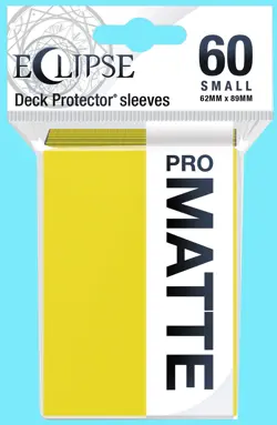 60 ULTRA PRO ECLIPSE SMALL LEMON YELLOW MATTE DECK PROTECTOR Card Sleeves tcb - Image 1