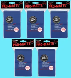 500 ULTRA PRO BLUE PRO-MATTE Standard Size Card Sleeves Deck Protectors CCG - Image 1