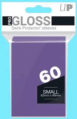 60 Ultra Pro SMALL GLOSS PURPLE DECK PROTECTOR Card Sleeves NEW Yugioh pack - Image 1