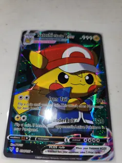 Pokemon Satoshi Pikachu Cosplay Card Mint - Image 1