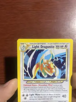 Light Dragonite Pokemon TCG Neo Destiny 14/105 Holo Rare Card WOTC English c616 - Image 2