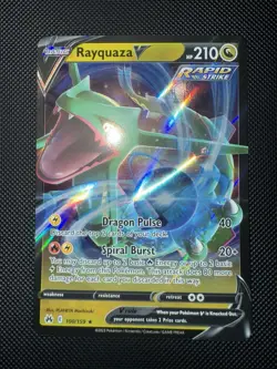 Rayquaza V 100/159Black Star Promo jumbo card NM Pokemon TCG - Image 1