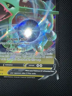 Rayquaza V 100/159Black Star Promo jumbo card NM Pokemon TCG - Image 3