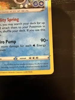 Pokemon Card TCG: Blastoise 017/078 Holo Rare Pokemon GO NM 2022 - Image 3