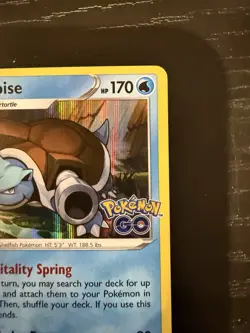 Pokemon Card TCG: Blastoise 017/078 Holo Rare Pokemon GO NM 2022 - Image 4