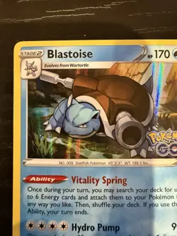 Pokemon Card TCG: Blastoise 017/078 Holo Rare Pokemon GO NM 2022 - Image 5