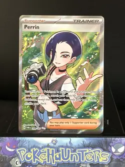 Pokemon Card Perrin 209/167 Trainer Twilight Masquerade Holo Rare NM - Image 1