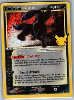 Umbreon Gold Star 17/17 - Celebrations 25th - Pokemon Card - LP - Image 1