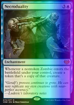 MTG Magic the Gathering Necroduality (70/596) Innistrad Crimson Vow LP FOIL - Image 1