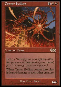 MTG Magic the Gathering Crater Hellion (179/356) Urza's Saga LP - Image 1