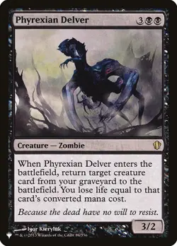 MTG Magic the Gathering Phyrexian Delver (1043/1358) The List LP - Image 1