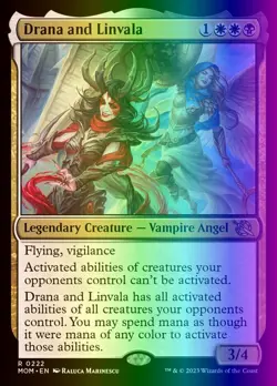 MTG Magic the Gathering Drana and Linvala (222/548) March of the Machine LP FOIL - Image 1