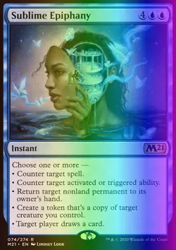 MTG Magic the Gathering Sublime Epiphany (74/470) Core Set 2021 LP FOIL - Image 1