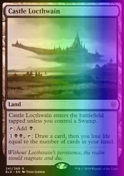 MTG Magic the Gathering Castle Locthwain (241/533) Throne of Eldraine LP FOIL - Image 1