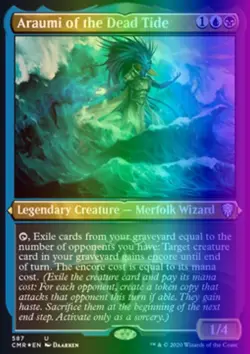 MTG Araumi of the Dead Tide (587/794) Commander Legends LP FOIL- ETCHED - Image 1