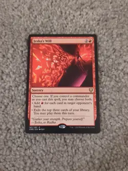 magic the gathering Jeska's Will Commander Legends Rare #187/361 - Image 1