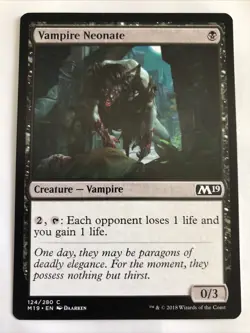 MTG Core Set 2019 Vampire Neonate 124/280 NM - Image 1