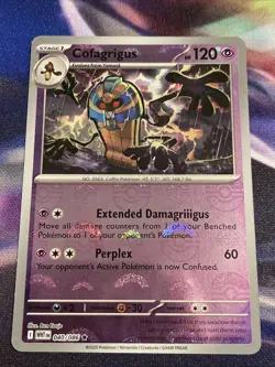 Pokemon TCG Cofagrigus 040/086 Poke Ball Holo Rare White Flare NM/M - Image 1