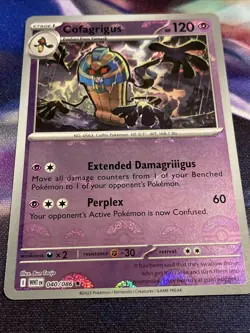 Pokemon TCG Cofagrigus 040/086 Poke Ball Holo Rare White Flare NM/M - Image 2