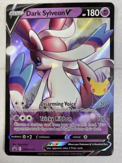 Pokemon Dark Sylveon V SWSH134 Black Star Promo Celebrations 25th Anniversary NM - Image 1