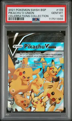 2021 Pokemon Pikachu V-Union 4 Piece Set PSA 10 Gem Mint (NOT SEQUENTIAL) - Image 3