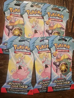 (6) Pokemon Journey Together Sleeved Booster Packs Lot Of 6 - Image 1