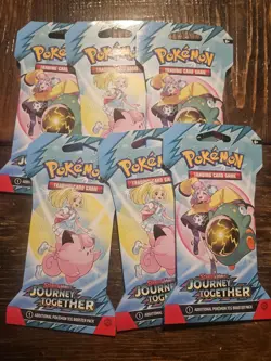(6) Pokemon Journey Together Sleeved Booster Packs Lot Of 6 - Image 2