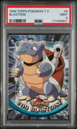 1999 Topps Pokemon TV Blastoise #9 PSA 9 MINT - Image 2