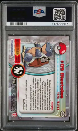 1999 Topps Pokemon TV Blastoise #9 PSA 9 MINT - Image 3