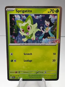 Sprigatito Pokemon Horizons Scarlet & Violet SVP 191 Holo Black Star Promo - Image 1
