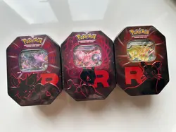 Pokemon TCG: Team Rocket Tin - Set of 3 - SEALED - Image 1