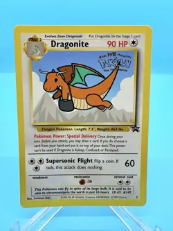 Pokemon Card Dragonite #5 RARE First Movie Stamped Black Star Promo WOTC LP - Image 1
