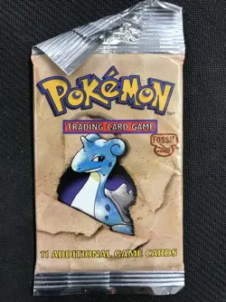Pokemon Unopened Fossil Booster Pack 11 Cards Factory Sealed 1999 (1 Pack) - Image 1