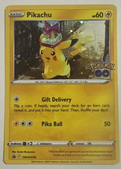 Pokemon TCG Pikachu SWSH234 SWSH: Sword & Shield Promo Cards Holo NM/ Me Is It - Image 2
