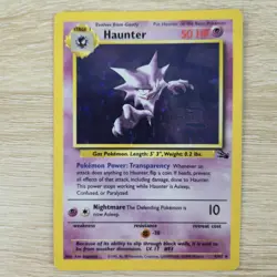 INK SMEAR BLUE ERROR MP + Haunter 6/62 Fossil Holo Rare Unlimited Pokemon Card - Image 2
