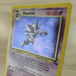 INK SMEAR BLUE ERROR MP + Haunter 6/62 Fossil Holo Rare Unlimited Pokemon Card - Image 3